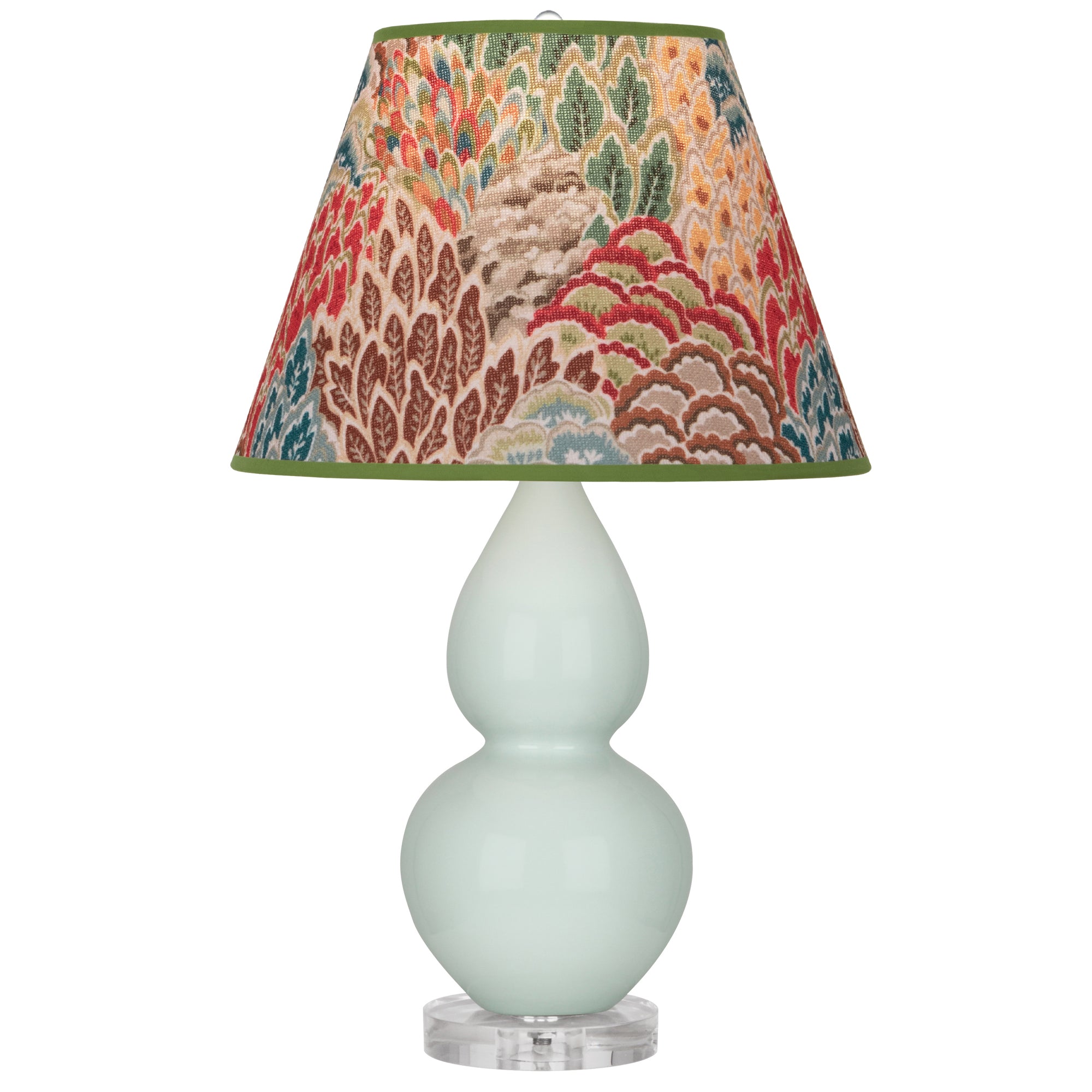 A788F | Celadon Small Double Gourd Accent Lamp