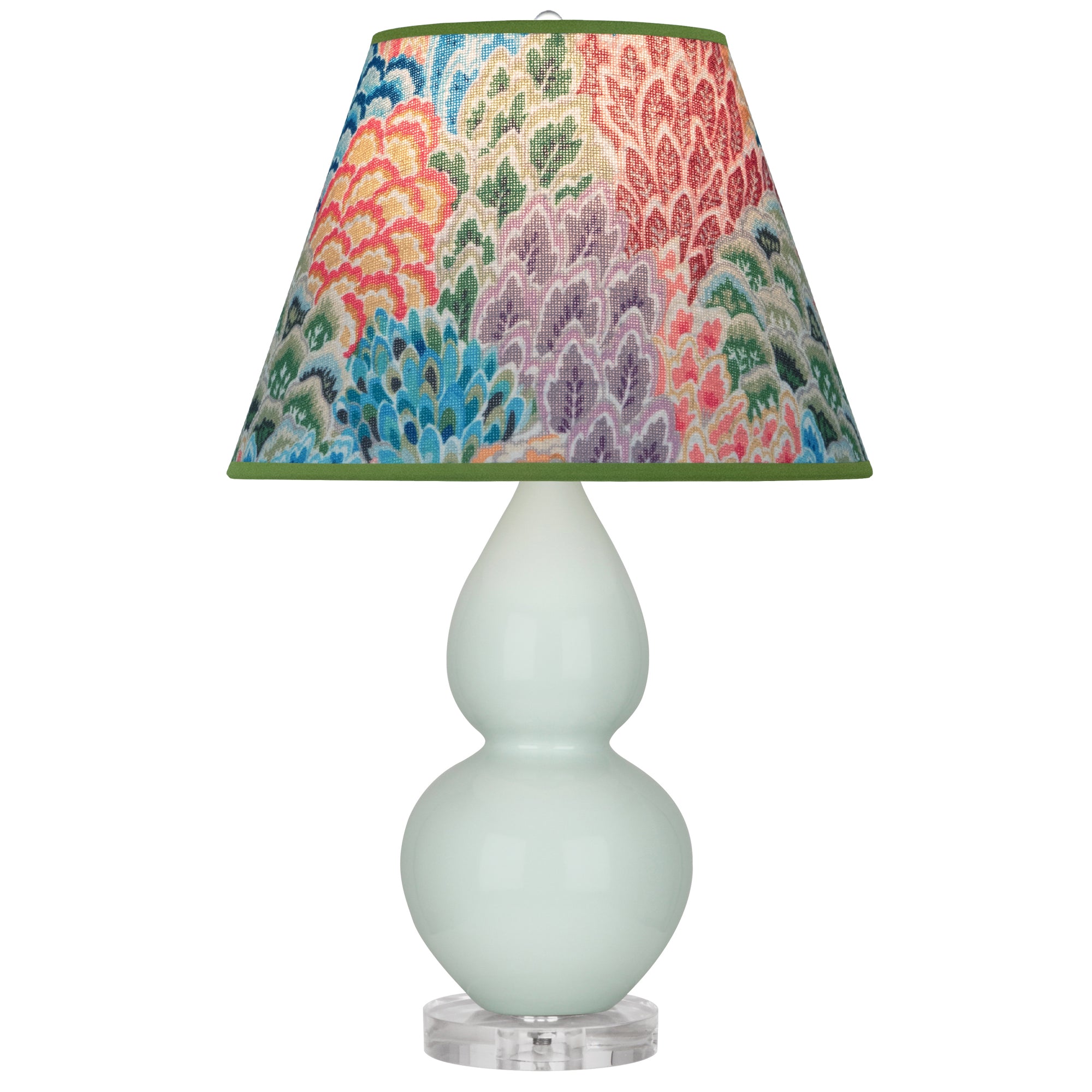 A788S | Celadon Small Double Gourd Accent Lamp