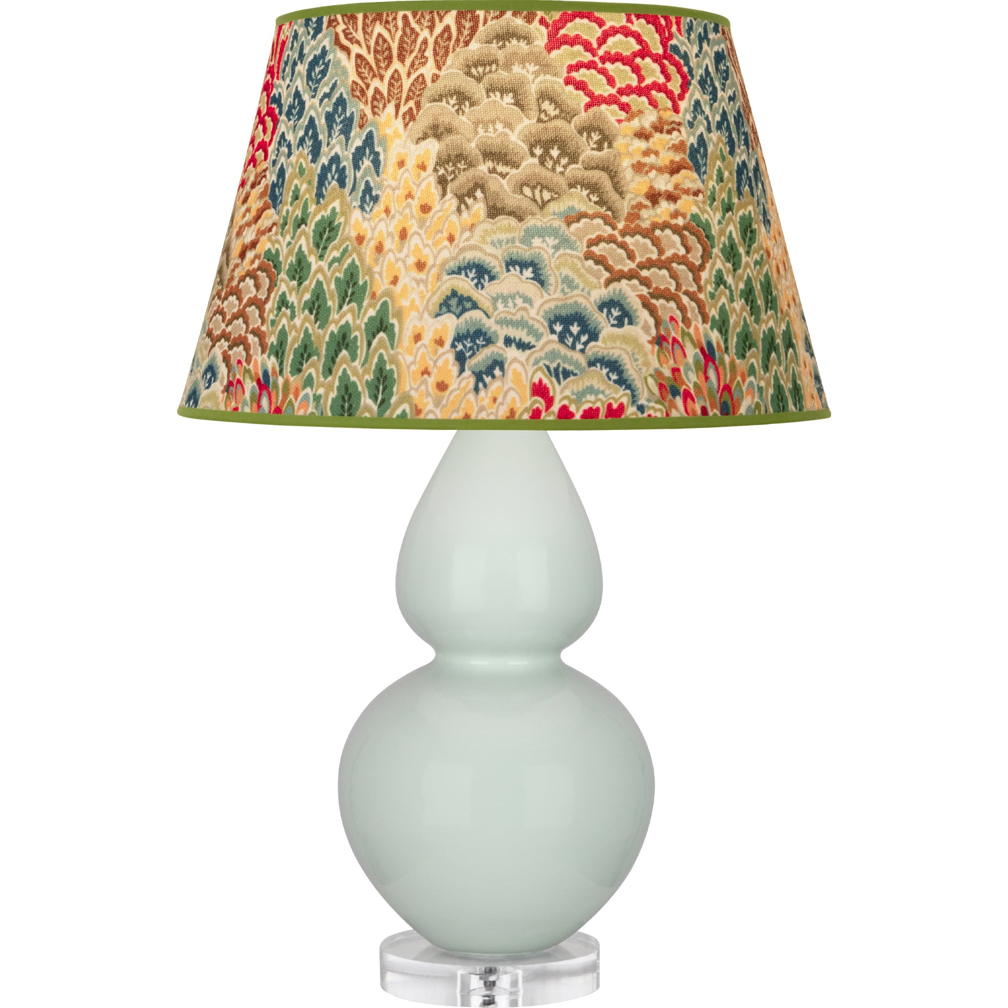 A791F | Celadon Double Gourd Table Lamp