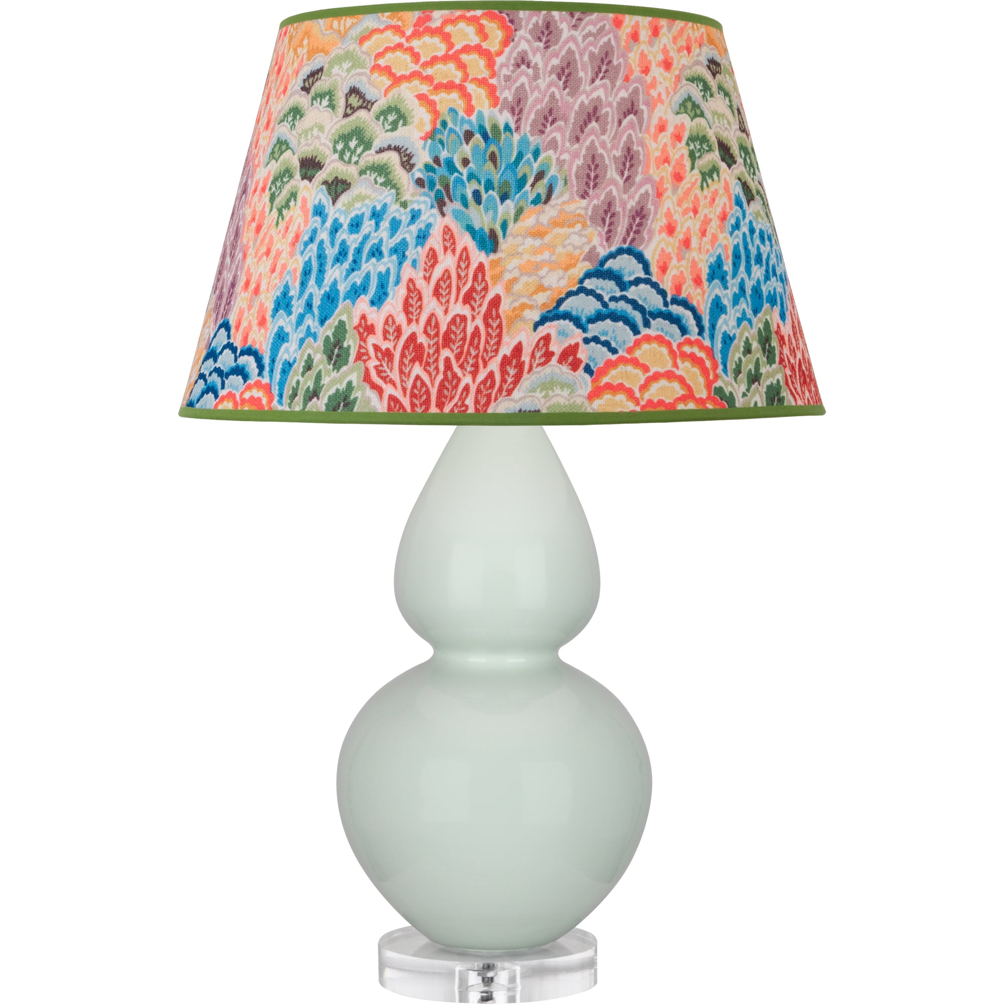 A791S | Celadon Double Gourd Table Lamp