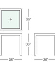 Aria Counter Height Table with Tempered Glass Top