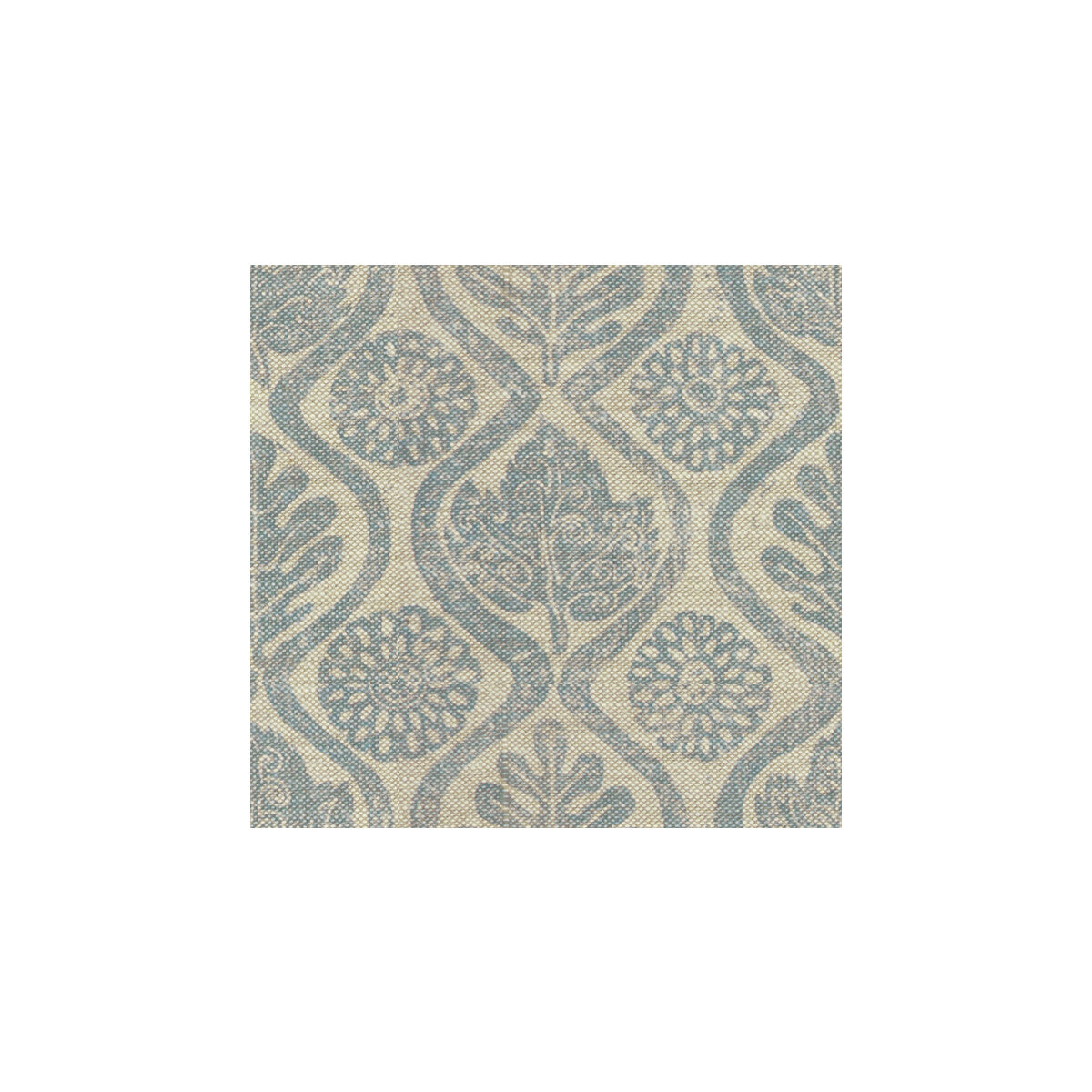 Oakleaves-Blue/Oatmeal