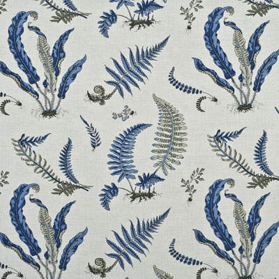 Ferns-Indigo/Linen