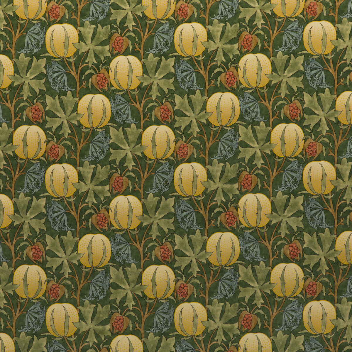 Pumpkins Velvet-Green/Terracotta
