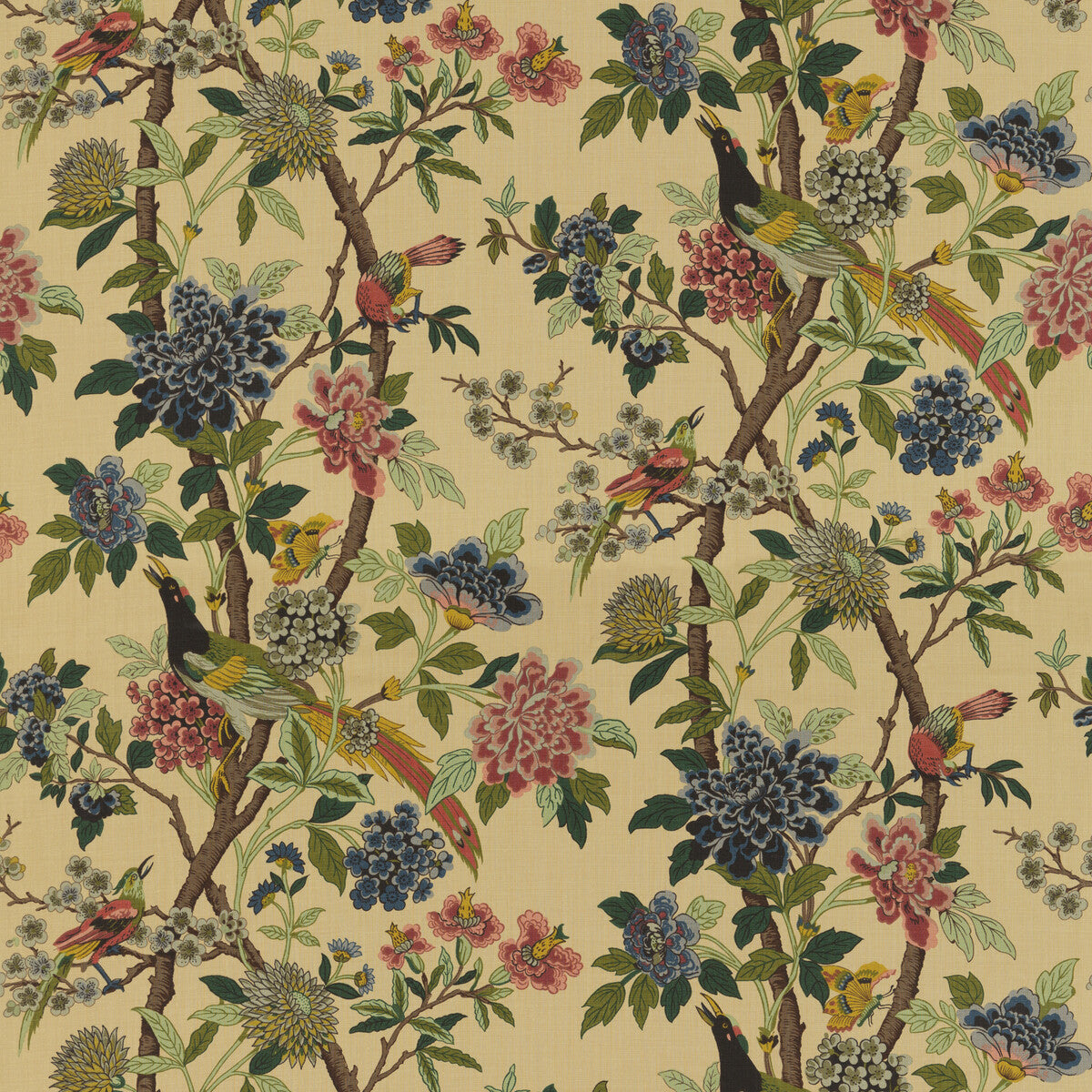 Hydrangea Bird-Parchment