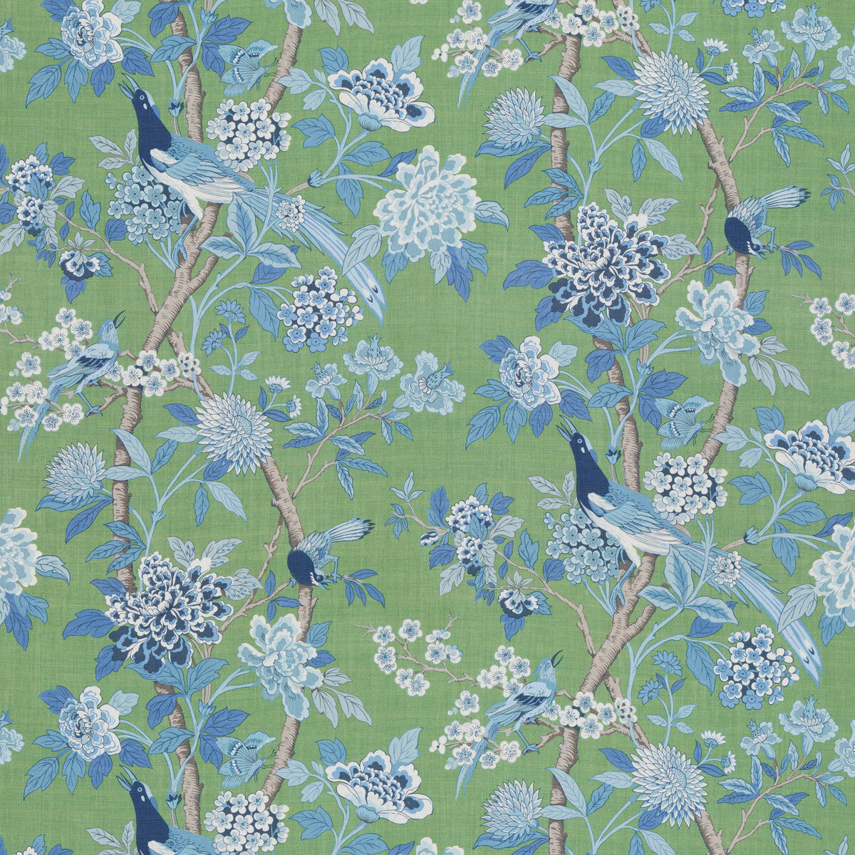 Hydrangea Bird (Archive)-Emerald/Blue