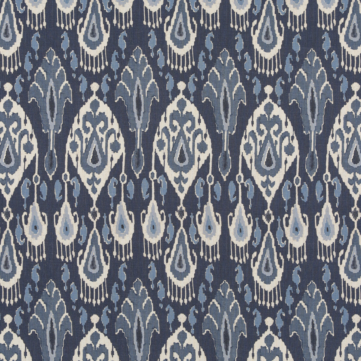 Ikat Bokhara Linen-Indigo