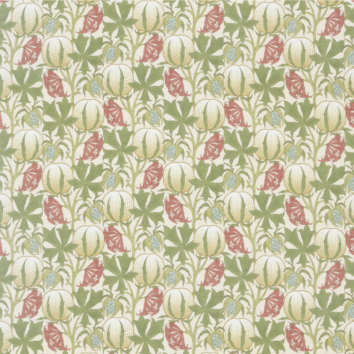 Pumpkins Cotton-Coral/Green
