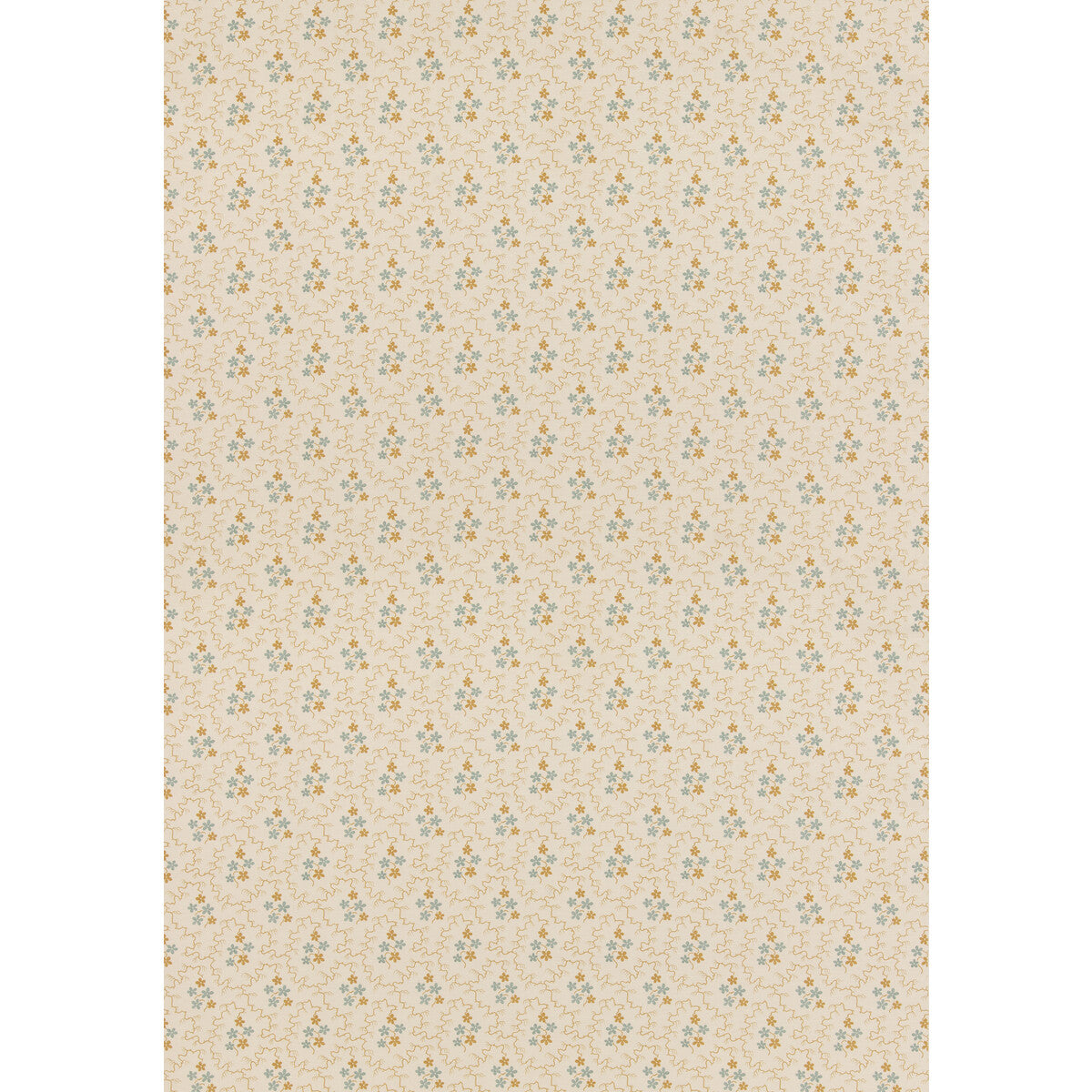 Posy-Ochre/Blue