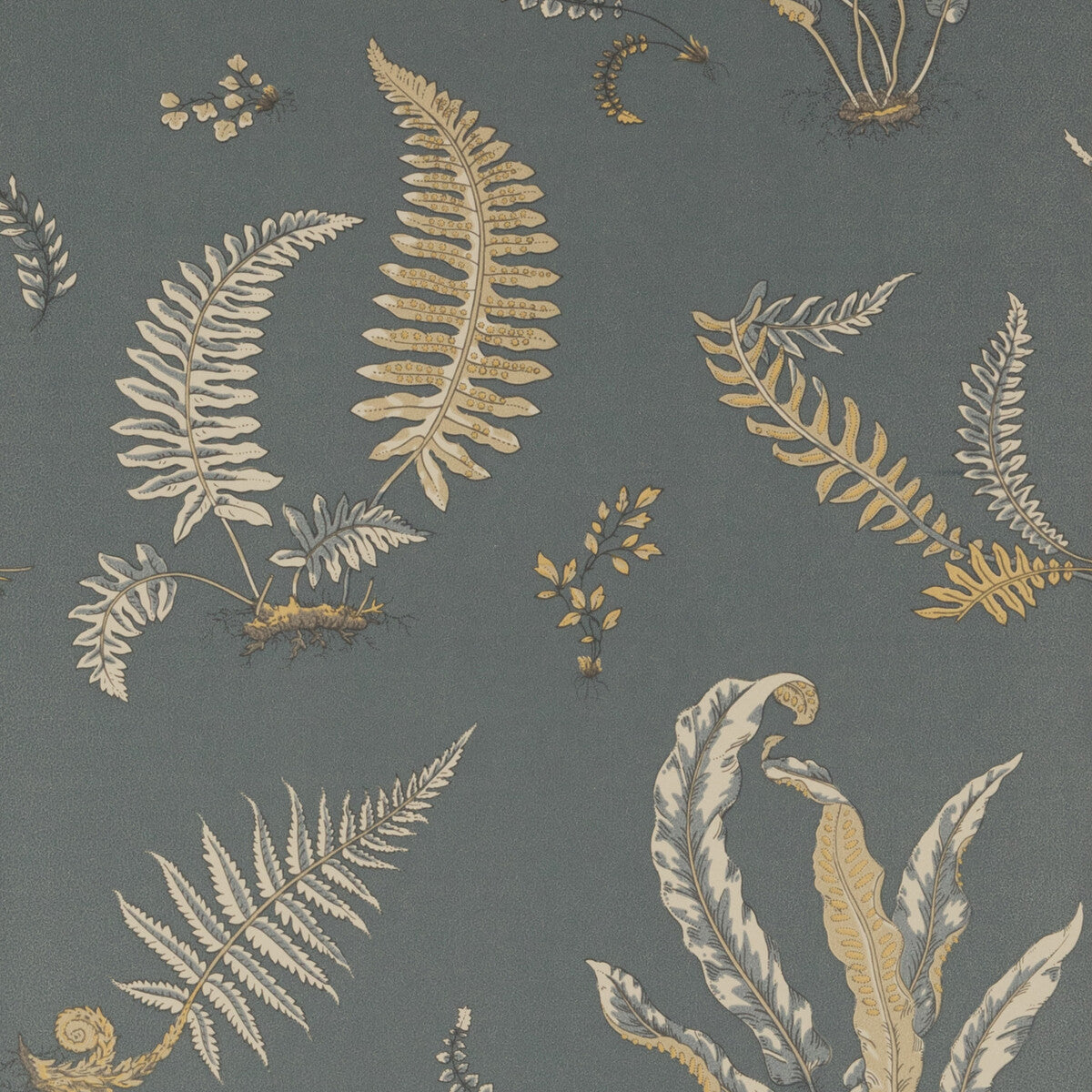 Ferns-Charcoal/Bronze