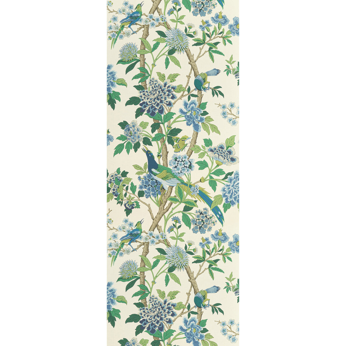 Hydrangea Bird-Emerald/Blue