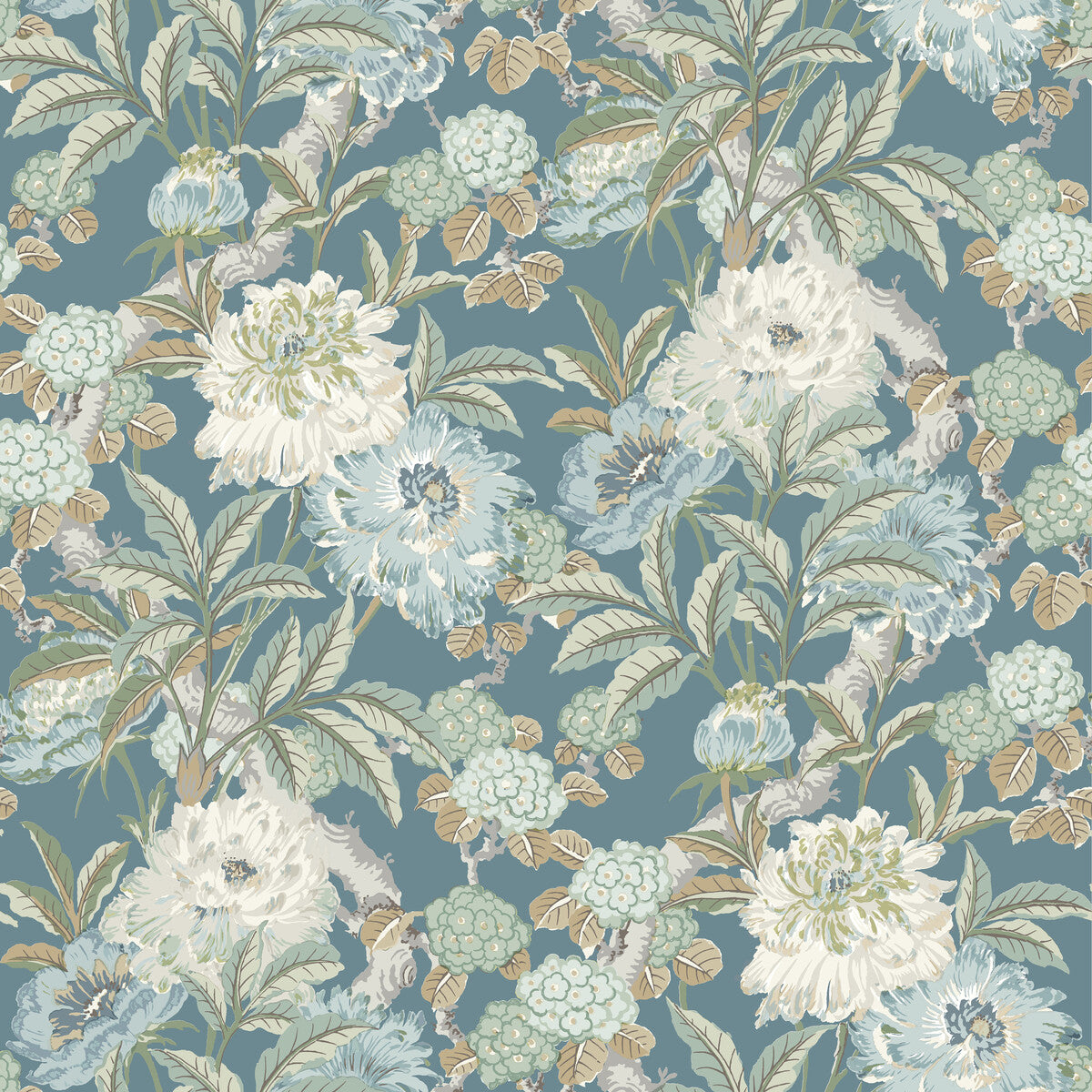 Summer Peony-Denim