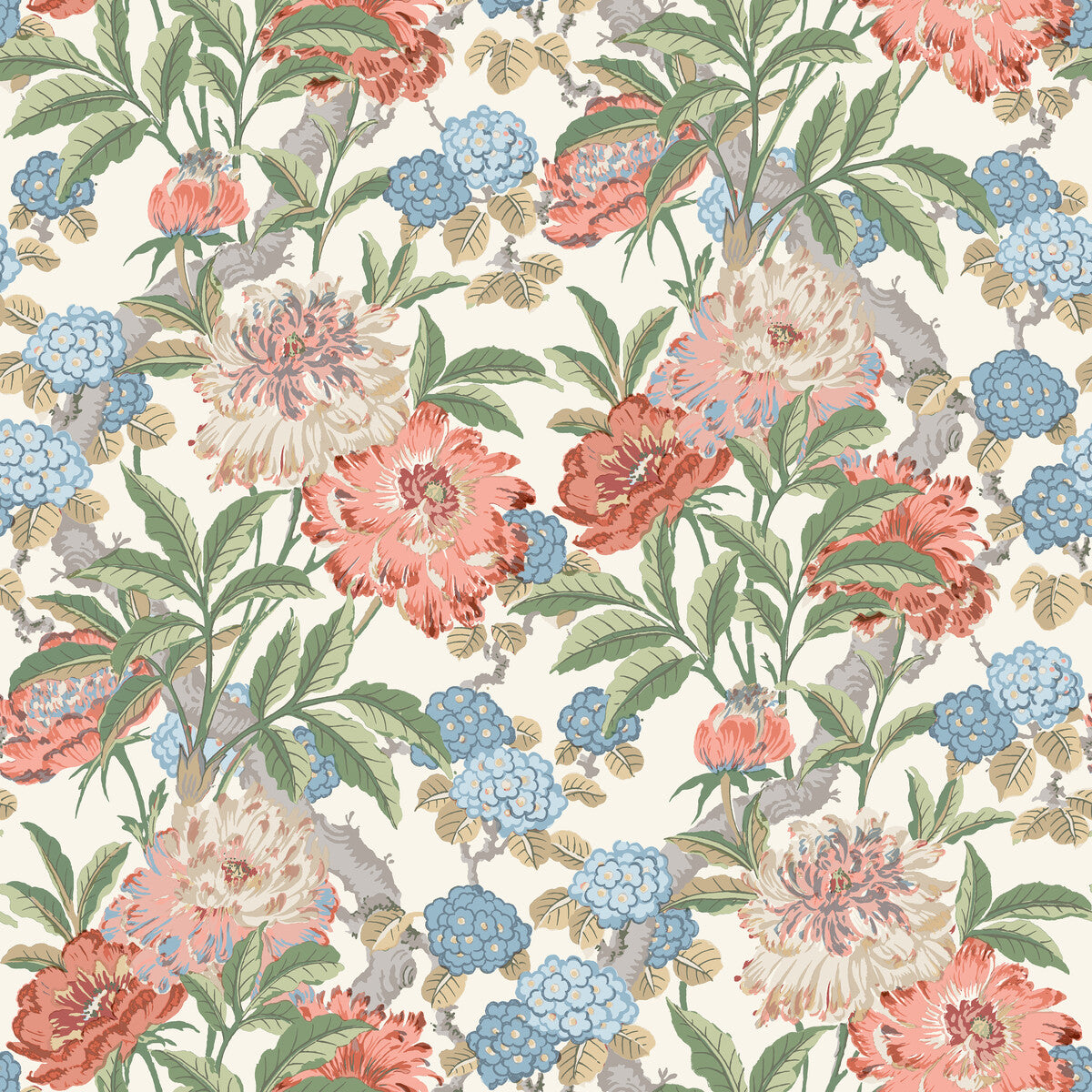 Summer Peony-Red/Green