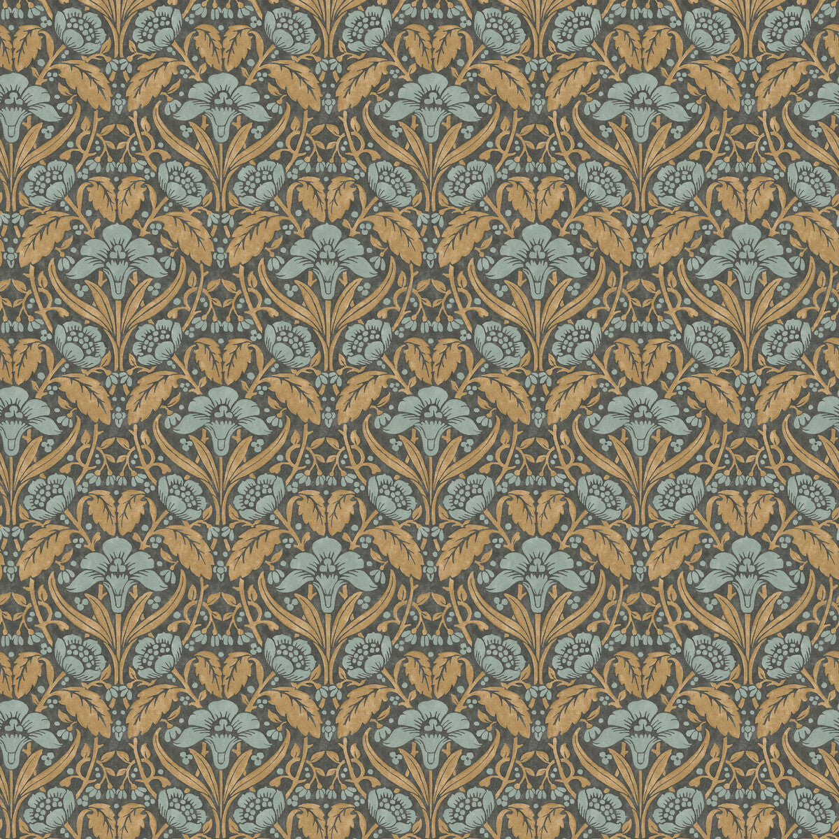 Iris Meadow-Aqua/Ochre