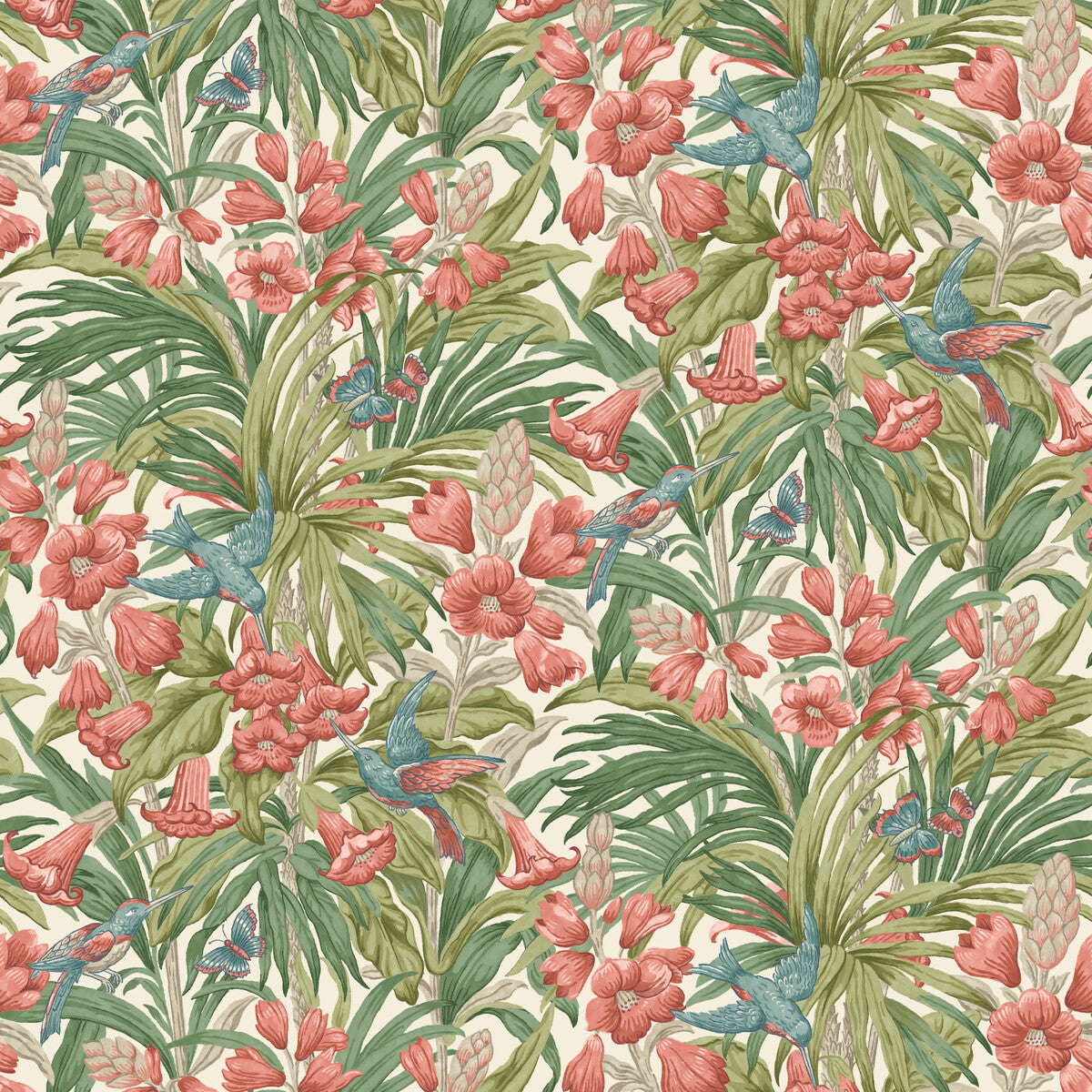 Trumpet Flowers-Red/Green