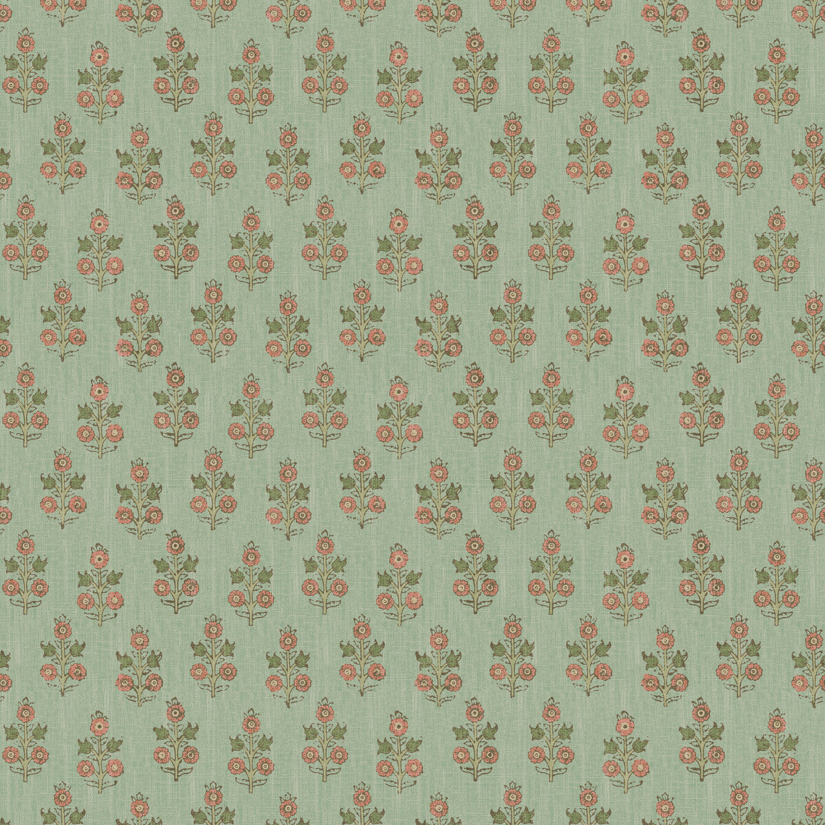 Poppy Sprig-Aqua/Blush