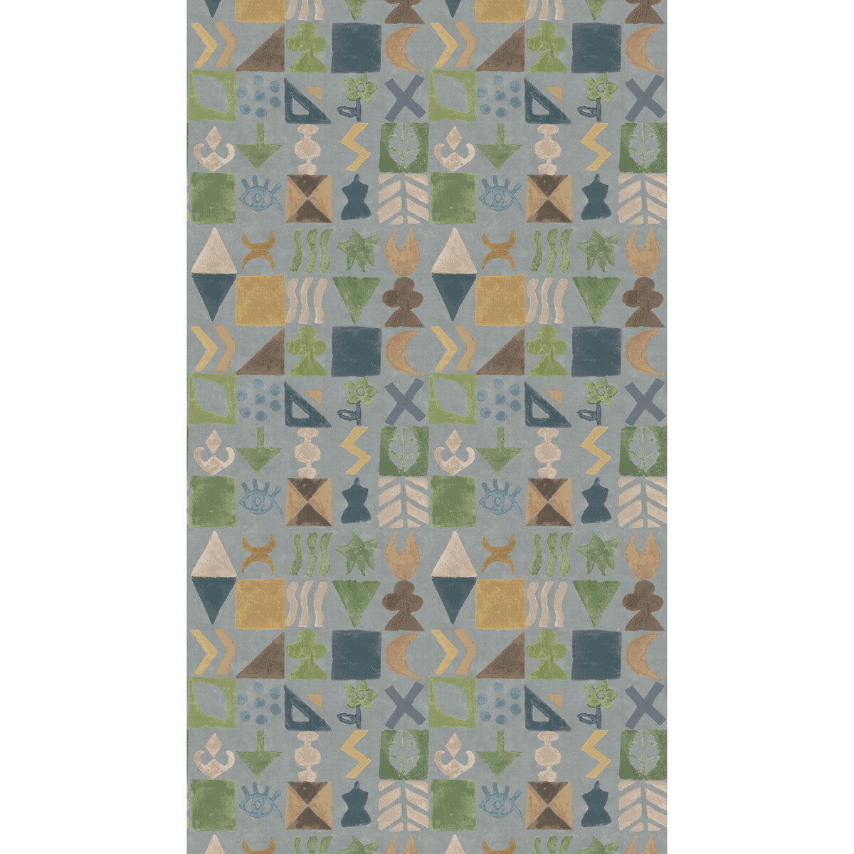 Potato Print-Blue