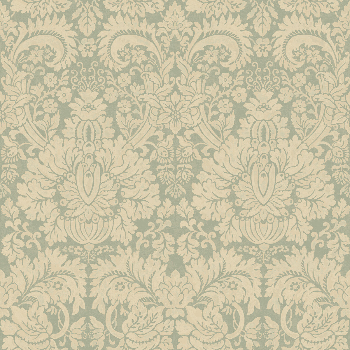 Queen's Damask-Aquamarine