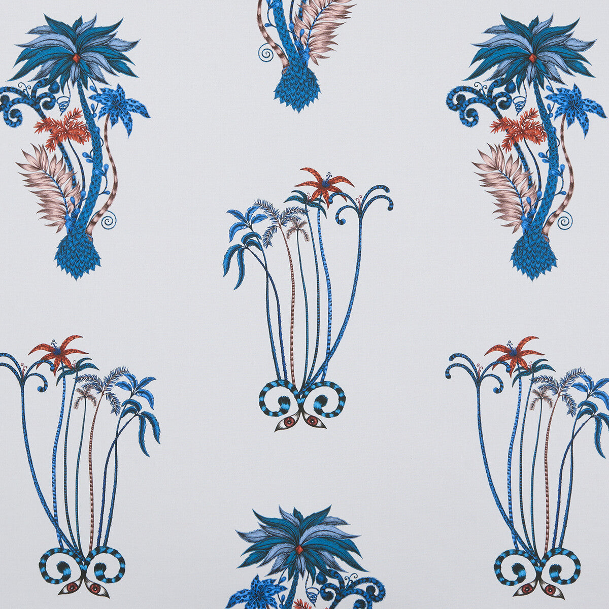 Jungle Palms-Blue