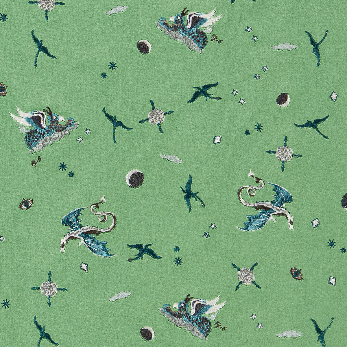 Draco Cosmos-Green Embroidery