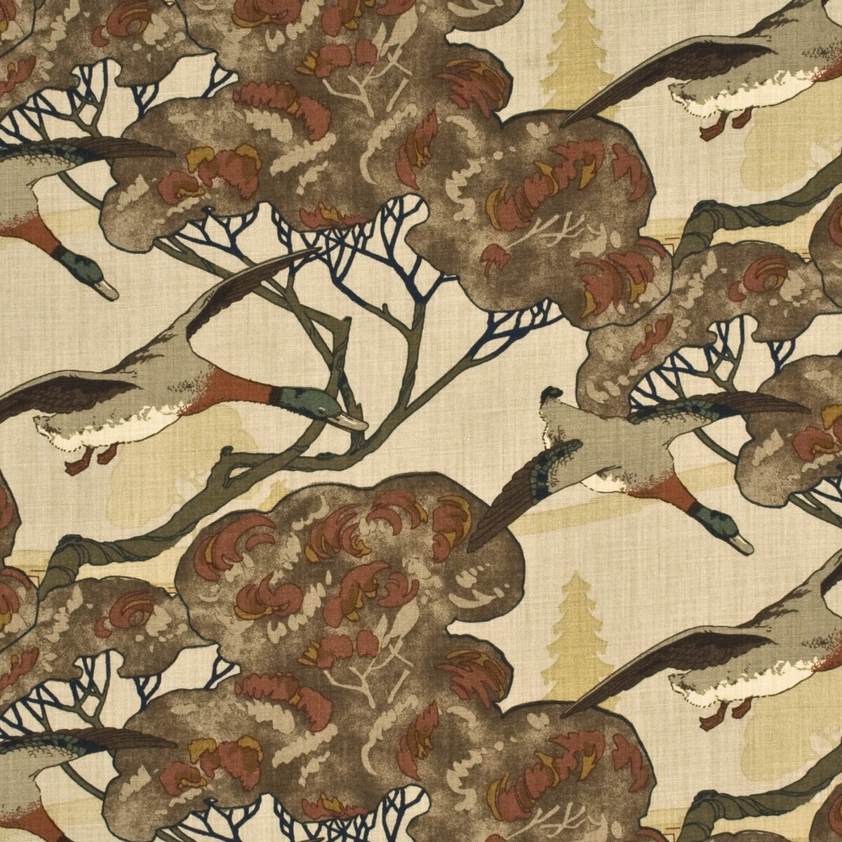 Flying Ducks-Stone/Brown