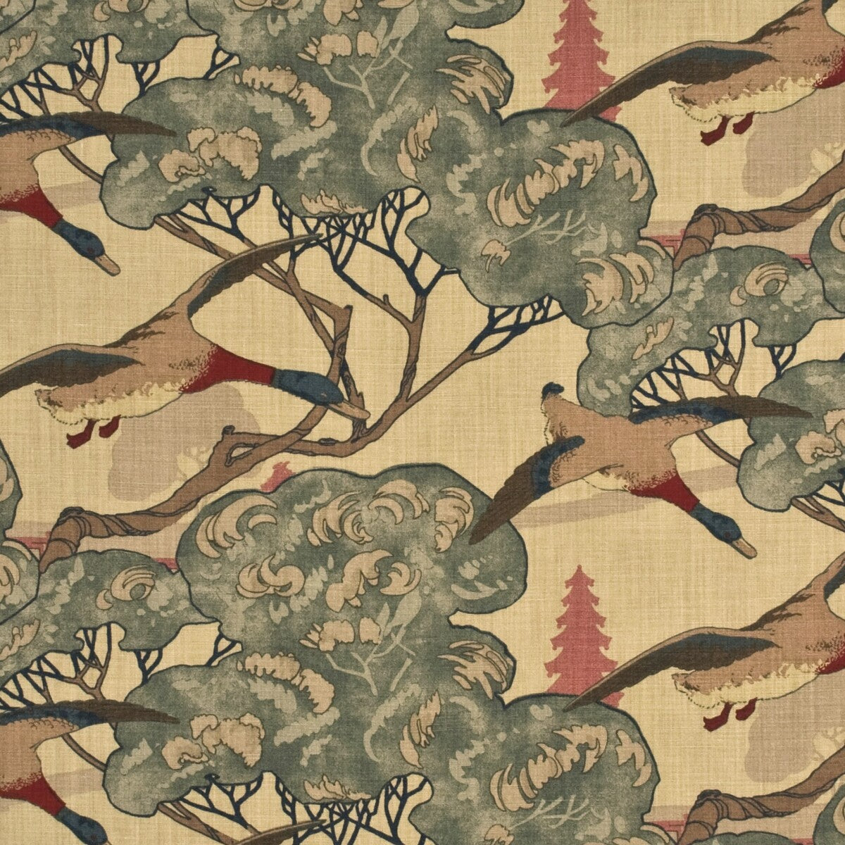 Flying Ducks-Camel/Grey