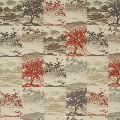 Open Spaces-Red/Charcoal