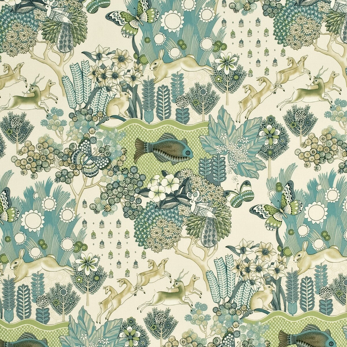 Glendale-Teal/Leaf