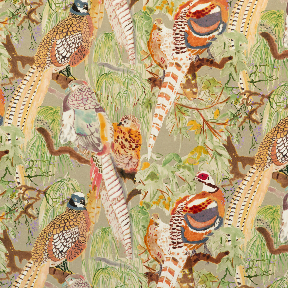 Game Birds Velvet-Stone/Multi
