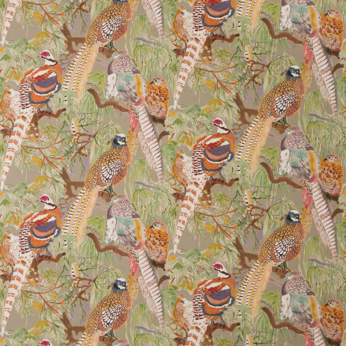 Game Birds Linen-Stone/Multi