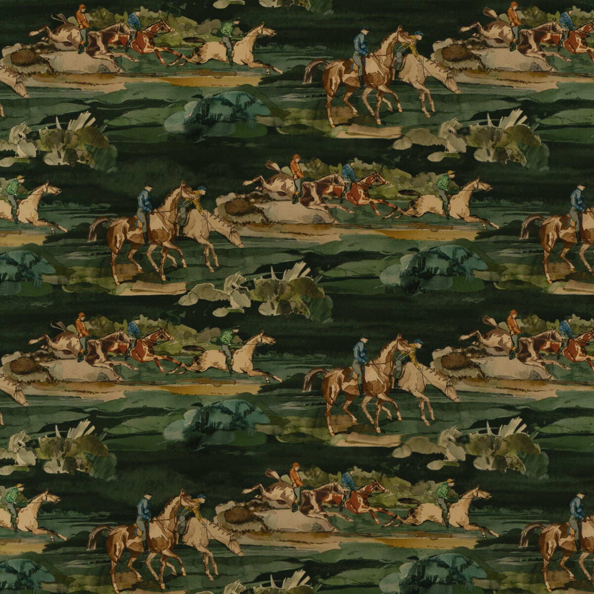Morning Gallop Velvet-Teal
