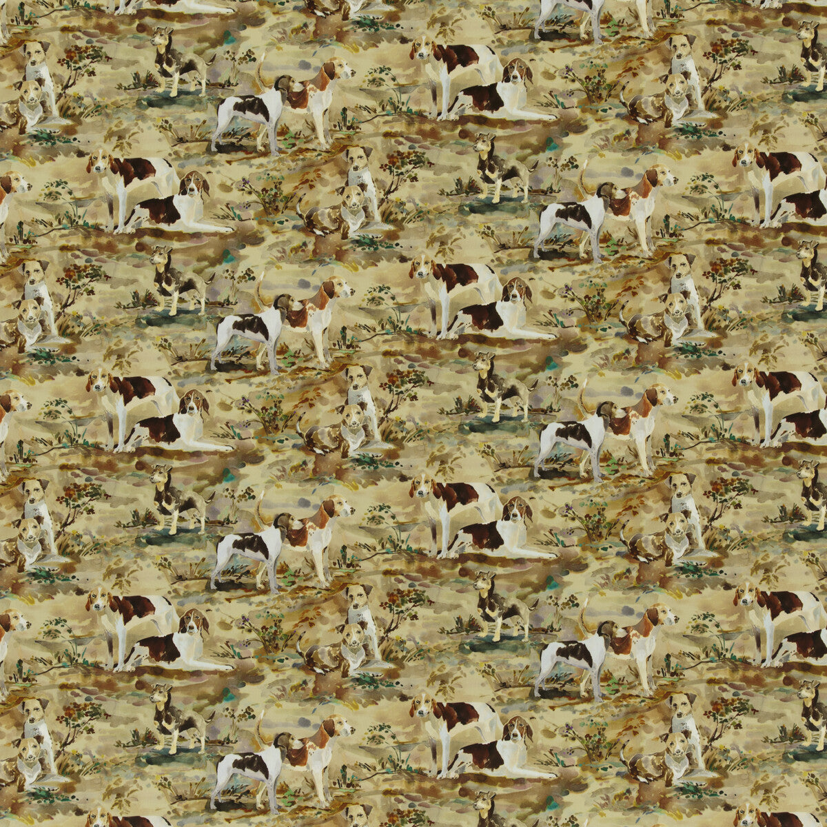 Mulberry Hounds Velvet-Multi