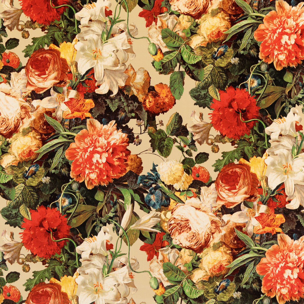 Floral Pompadour Velvet-Spice