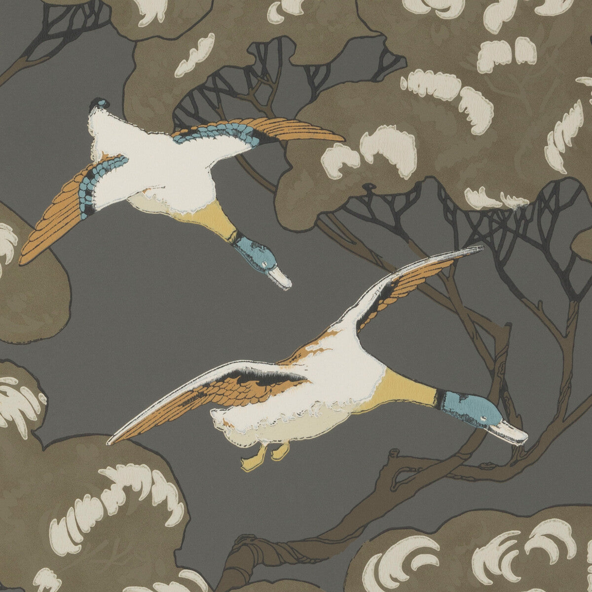 Flying Ducks-Charcoal
