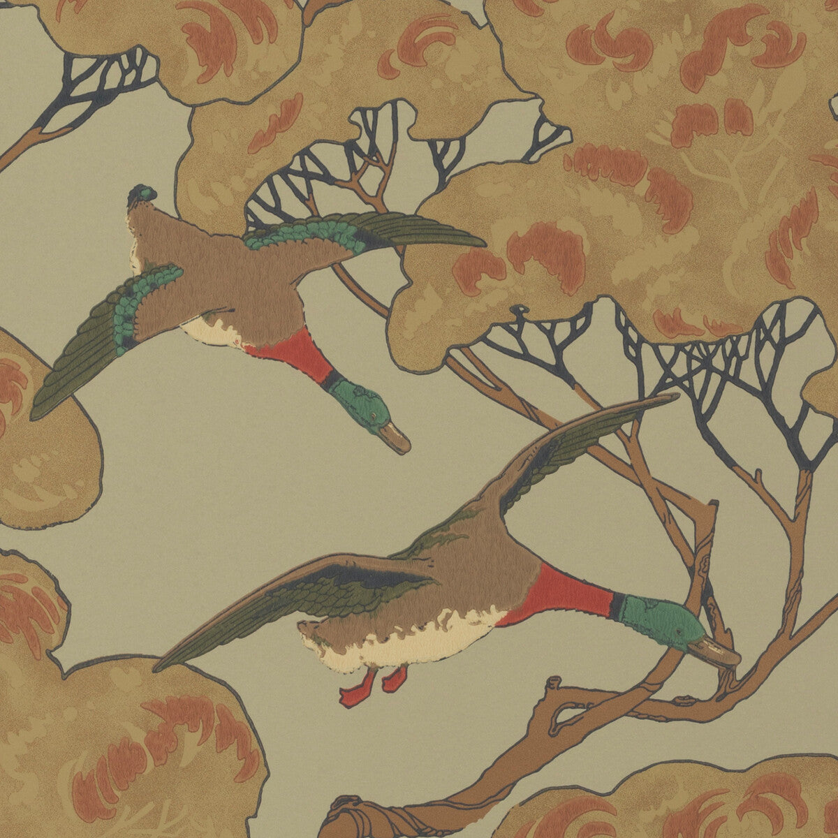 Flying Ducks-Sky/Moss