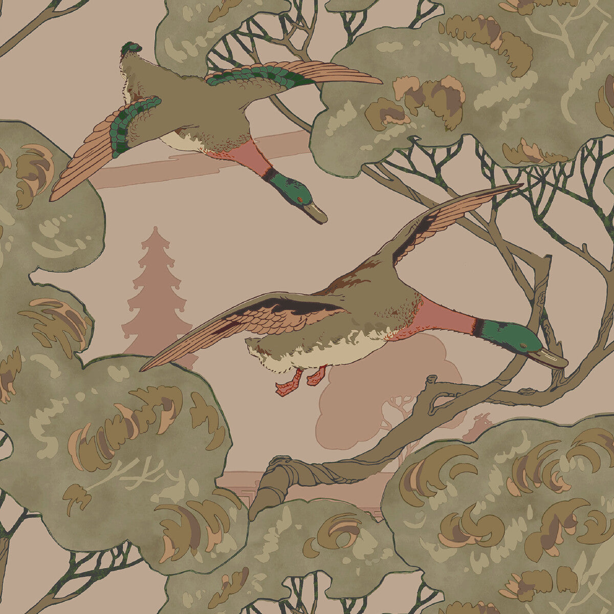 Grand Flying Ducks-Plaster