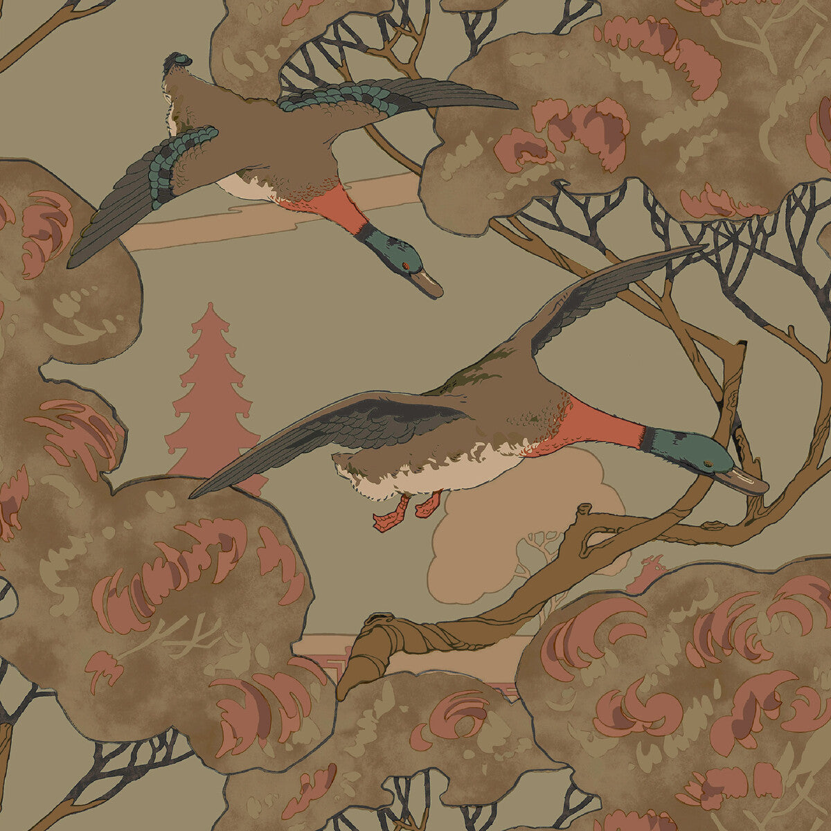 Grand Flying Ducks-Sage