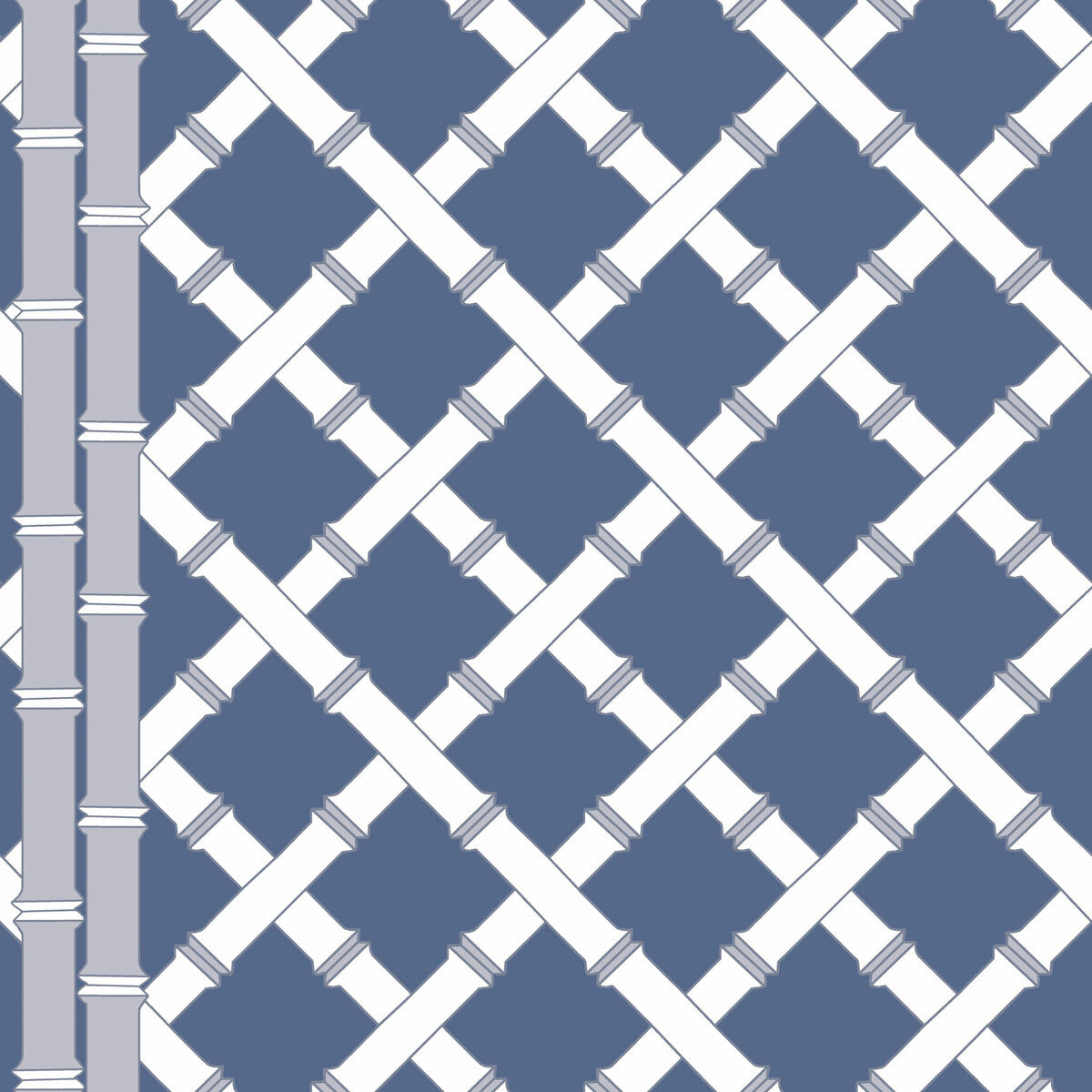 Trellis-Azul/Blanco