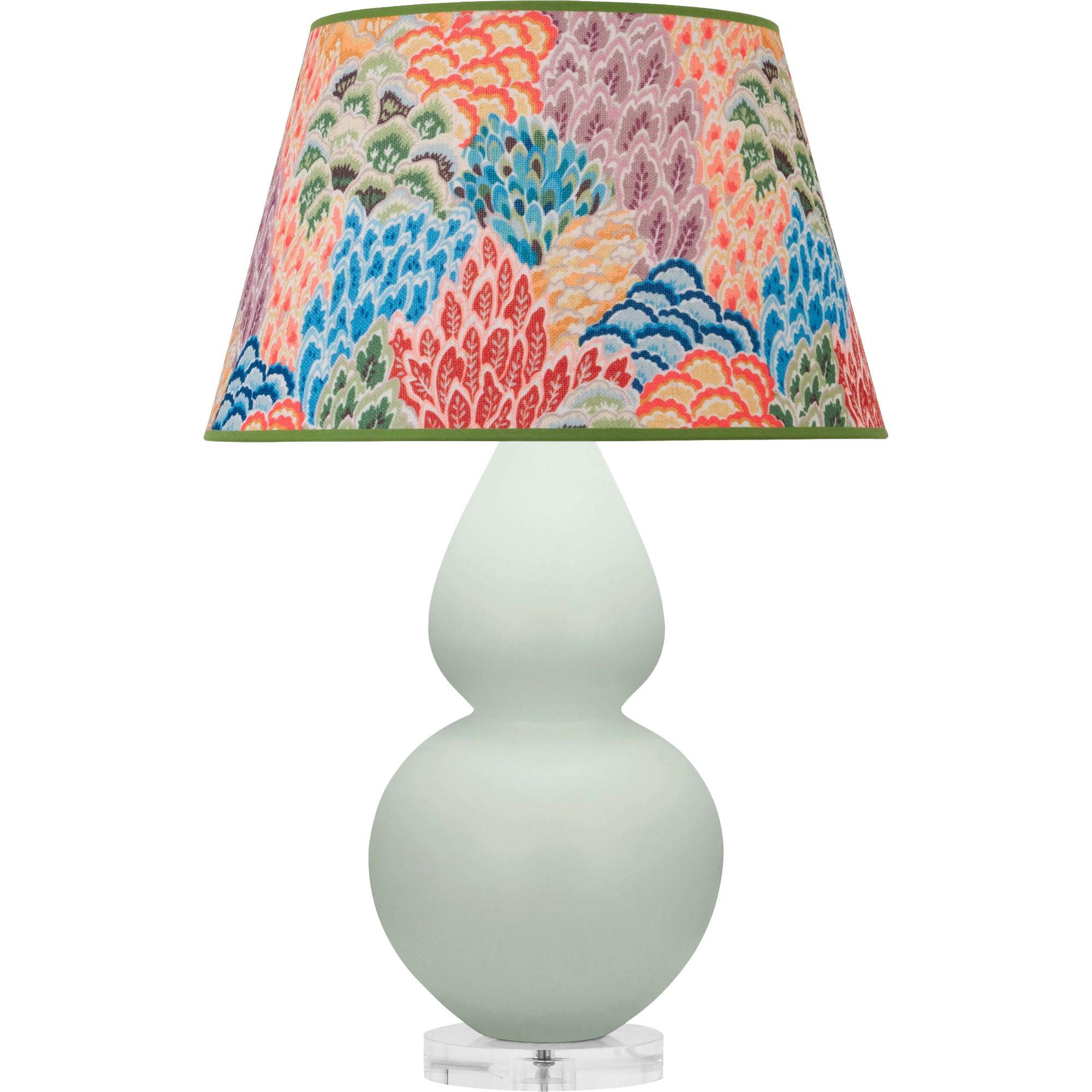 MCL62S | Matte Celadon Double Gourd Table Lamp