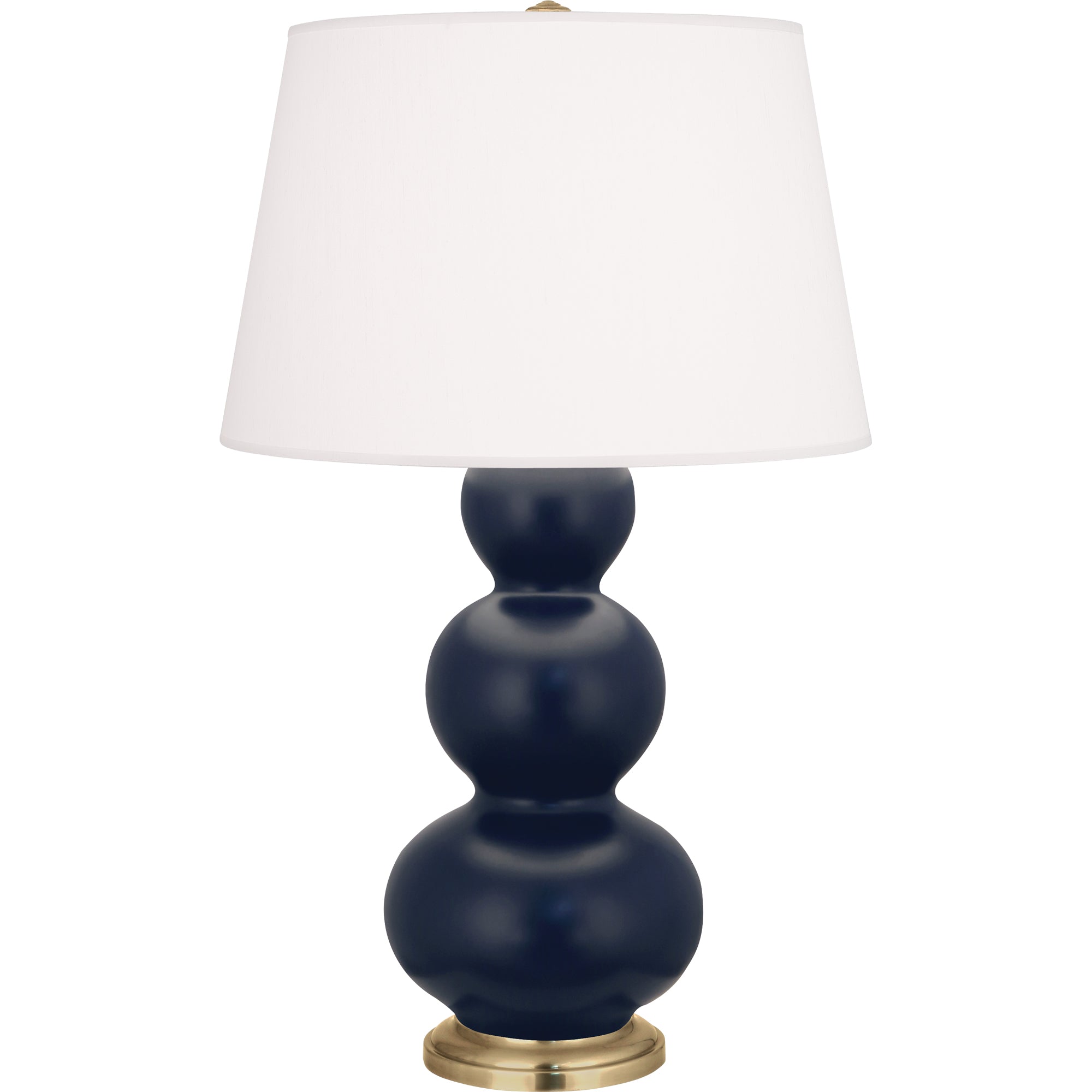 MMB40 | Matte Midnight Blue Triple Gourd Table Lamp