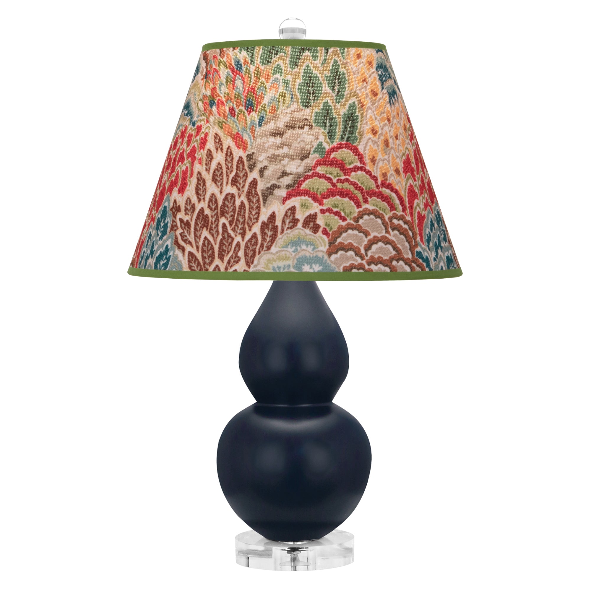 MMB53F | Matte Midnight Blue Small Double Gourd Accent Lamp