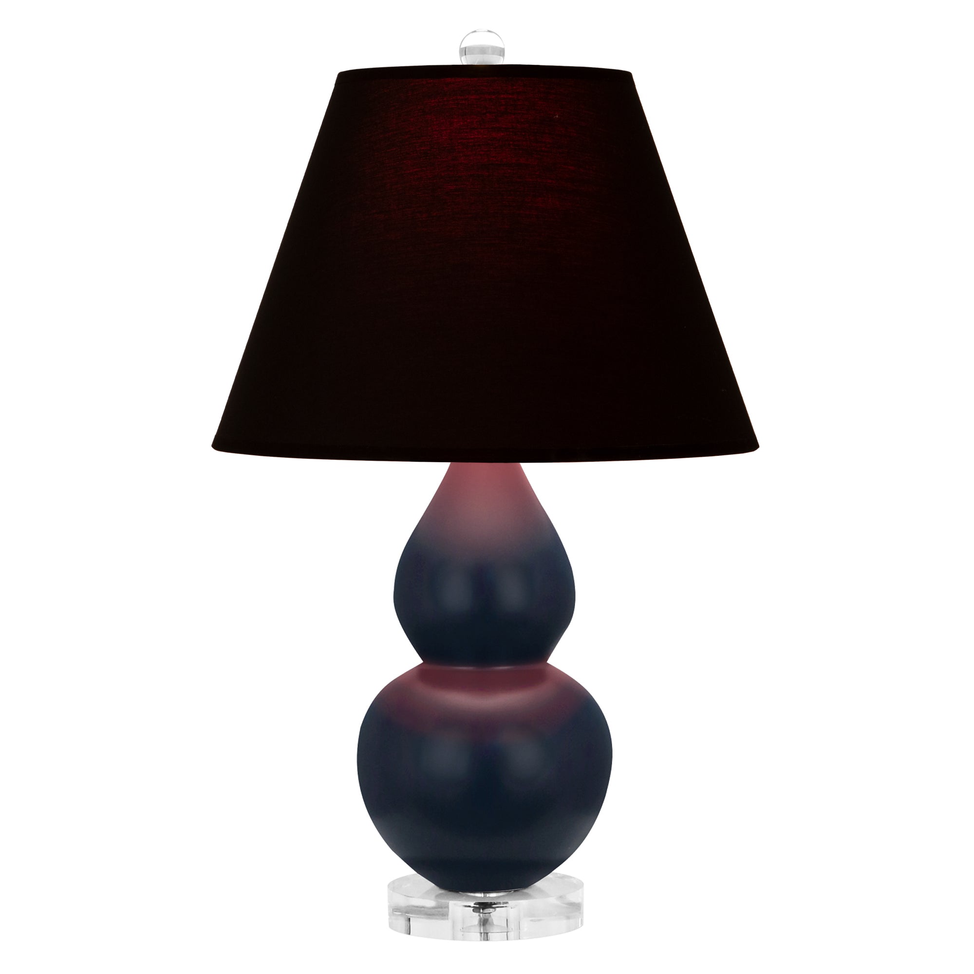 MMB53K | Matte Midnight Blue Small Double Gourd Accent Lamp