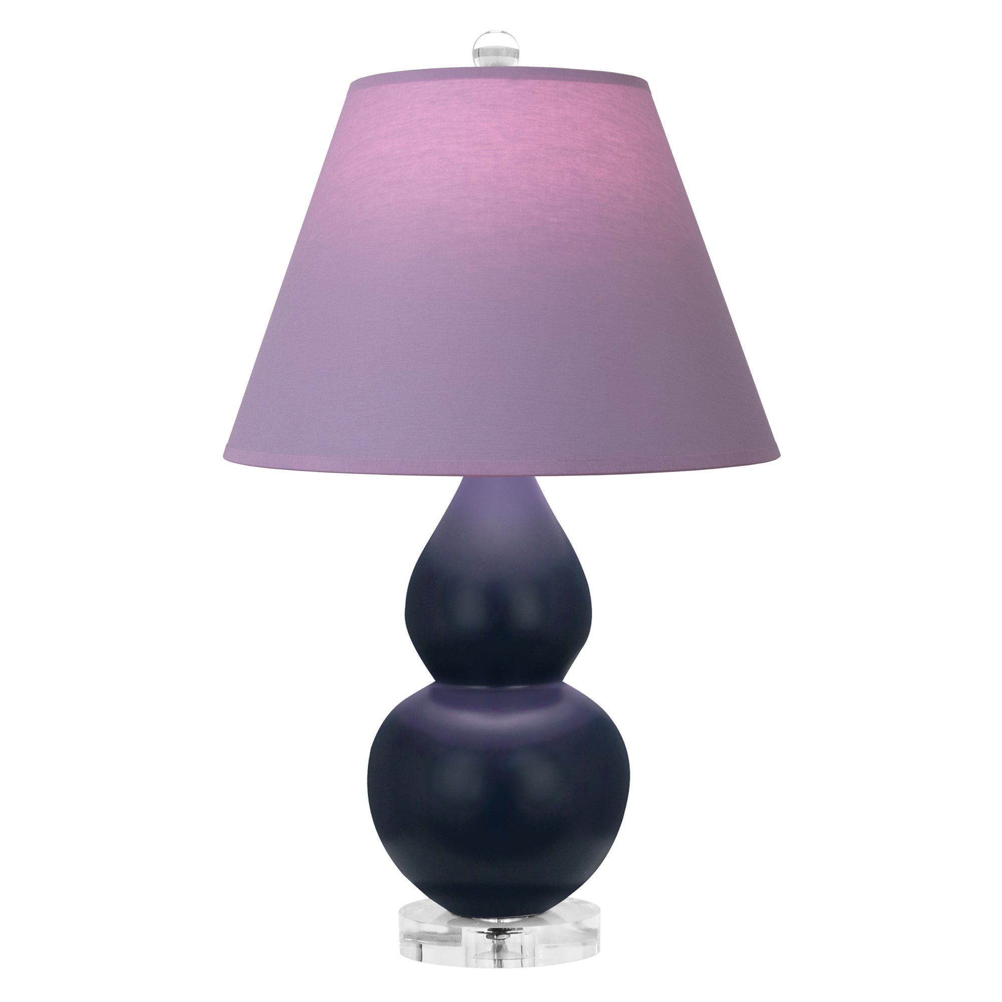 MMB53L | Matte Midnight Blue Small Double Gourd Accent Lamp