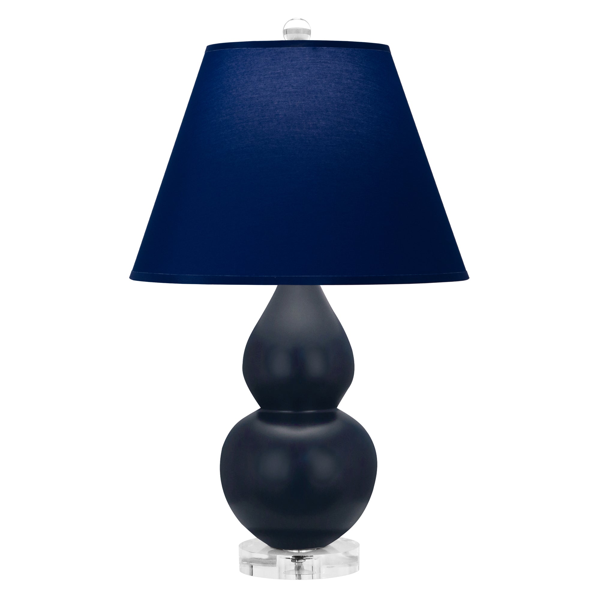 MMB53N | Matte Midnight Blue Small Double Gourd Accent Lamp