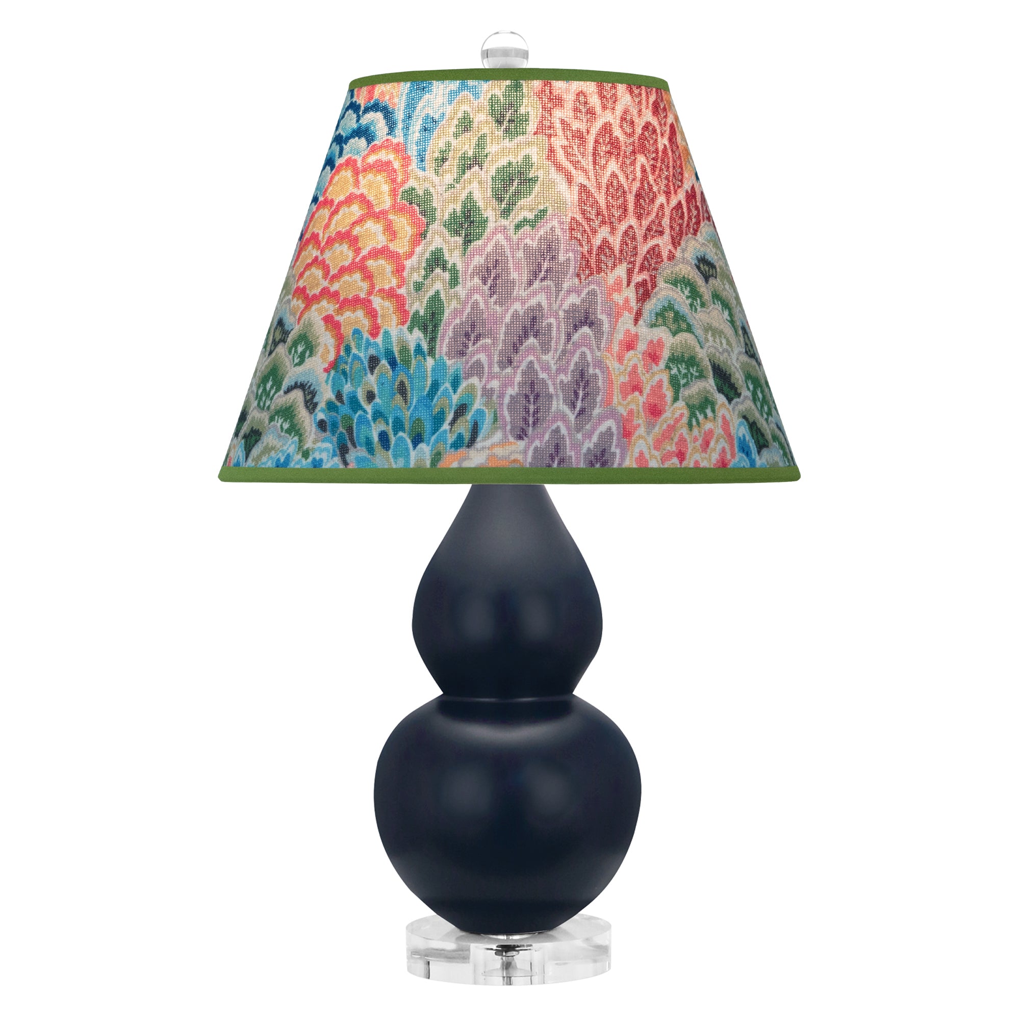 MMB53S | Matte Midnight Blue Small Double Gourd Accent Lamp
