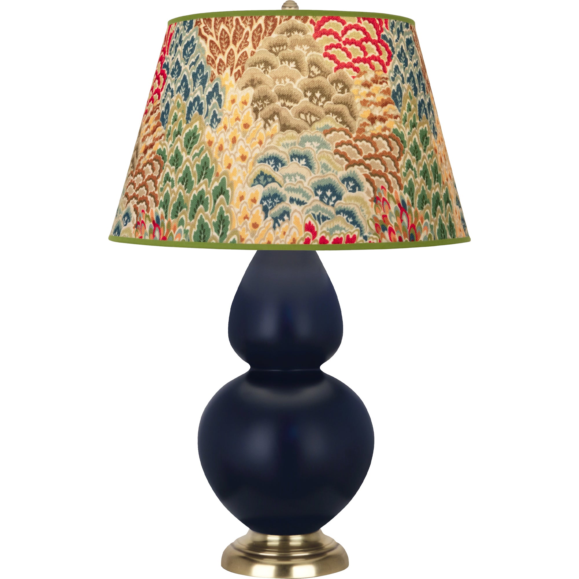 MMB55F | Matte Midnight Blue Double Gourd Table Lamp
