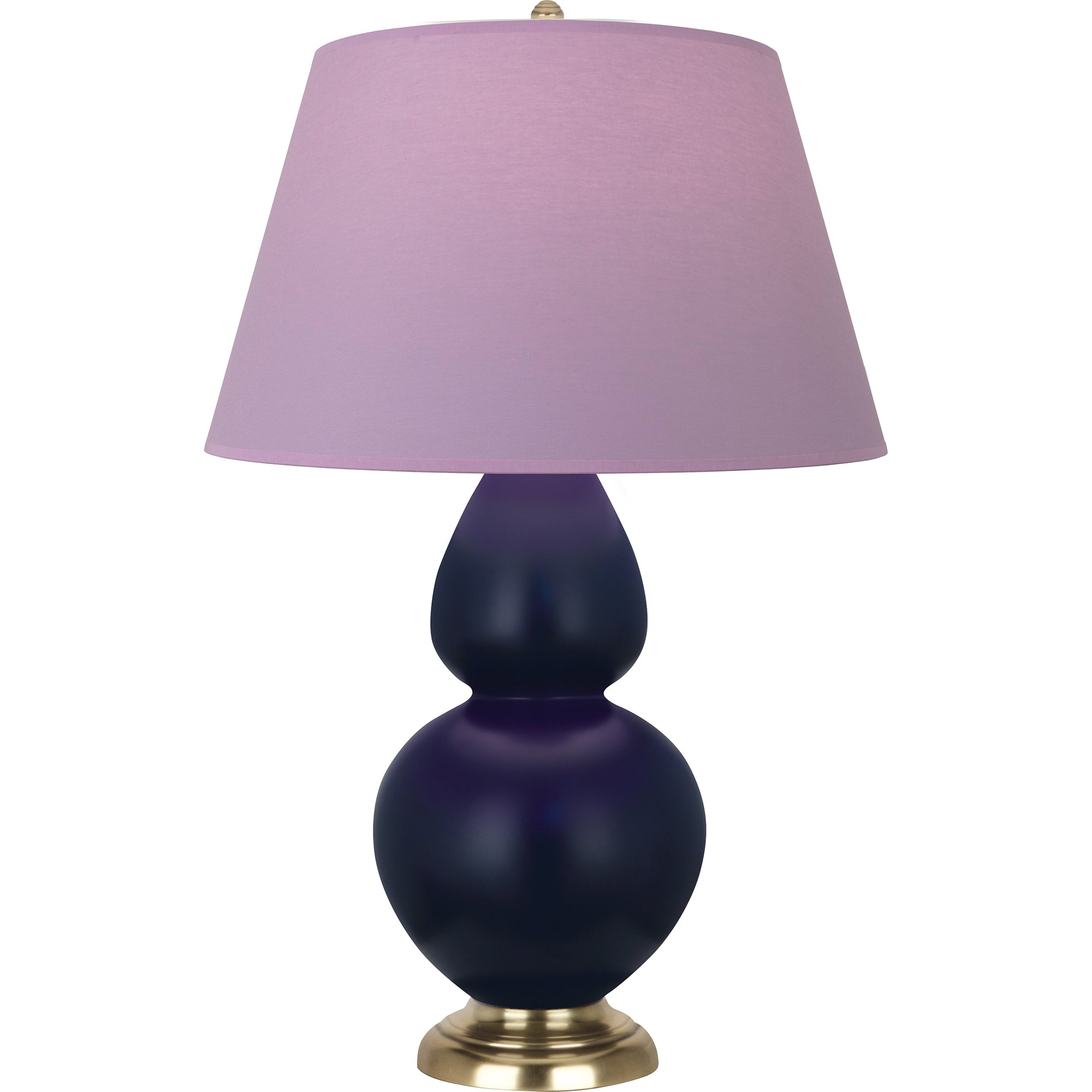 MMB55L | Matte Midnight Blue Double Gourd Table Lamp