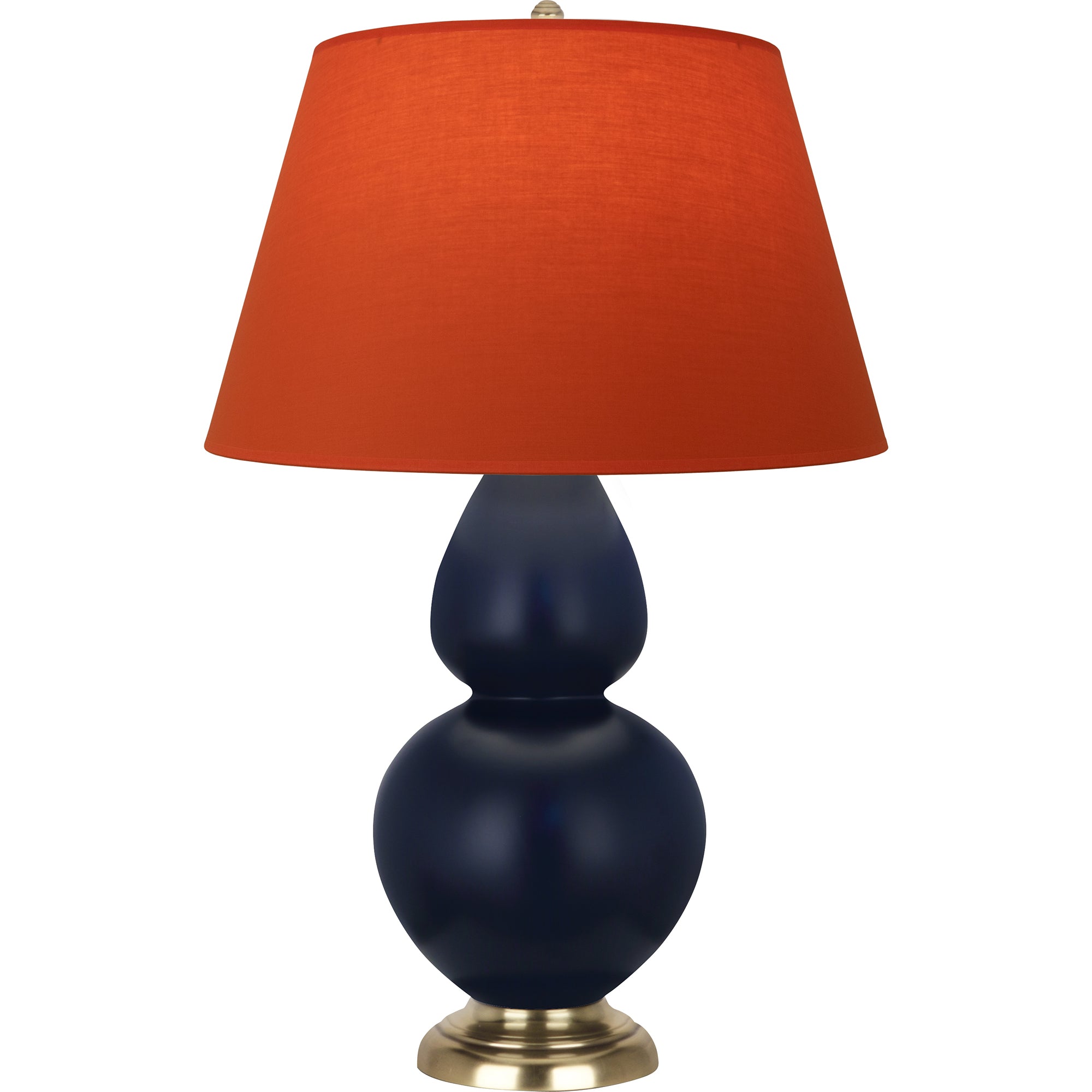 MMB55T | Matte Midnight Blue Double Gourd Table Lamp