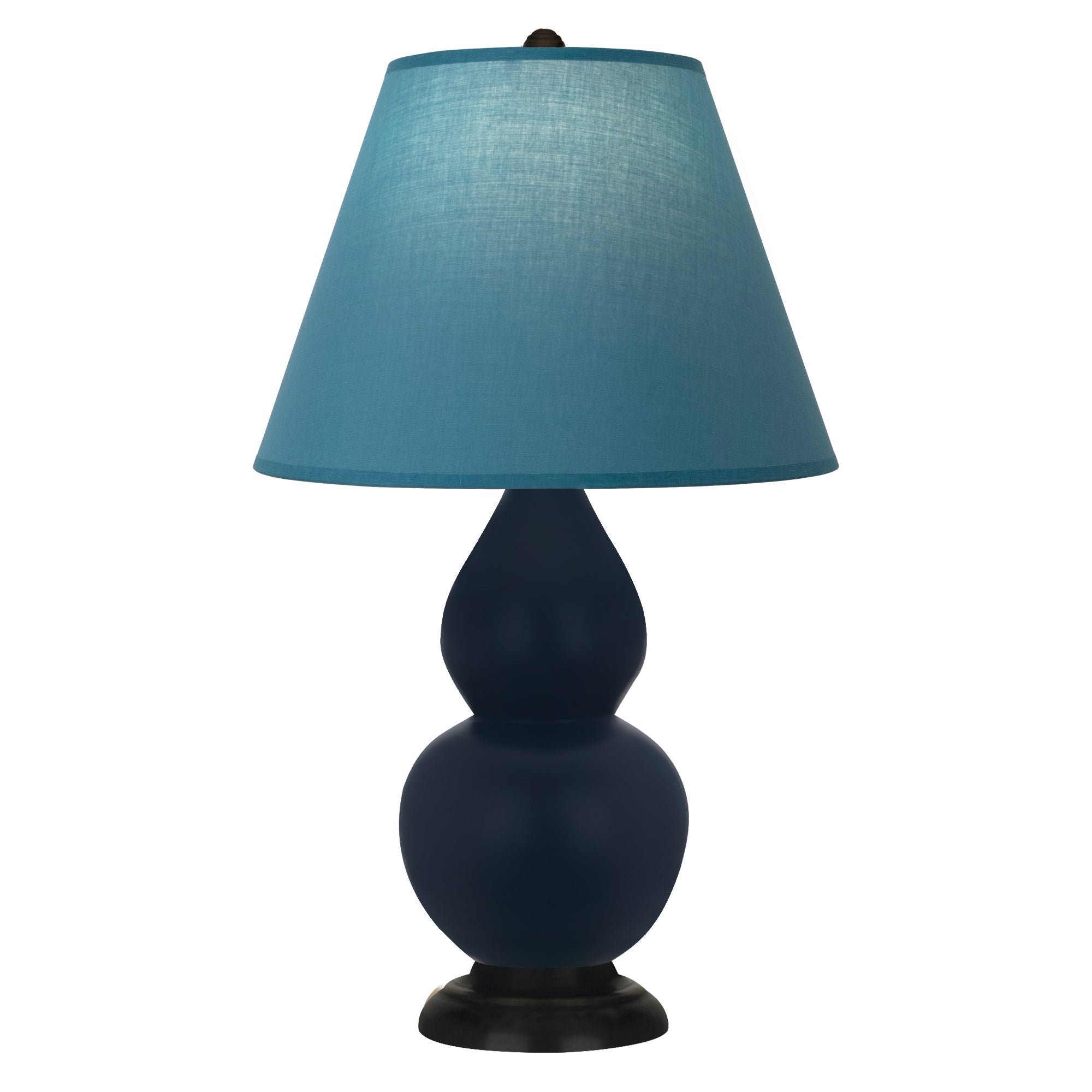 MMB57B | Matte Midnight Blue Double Gourd Table Lamp
