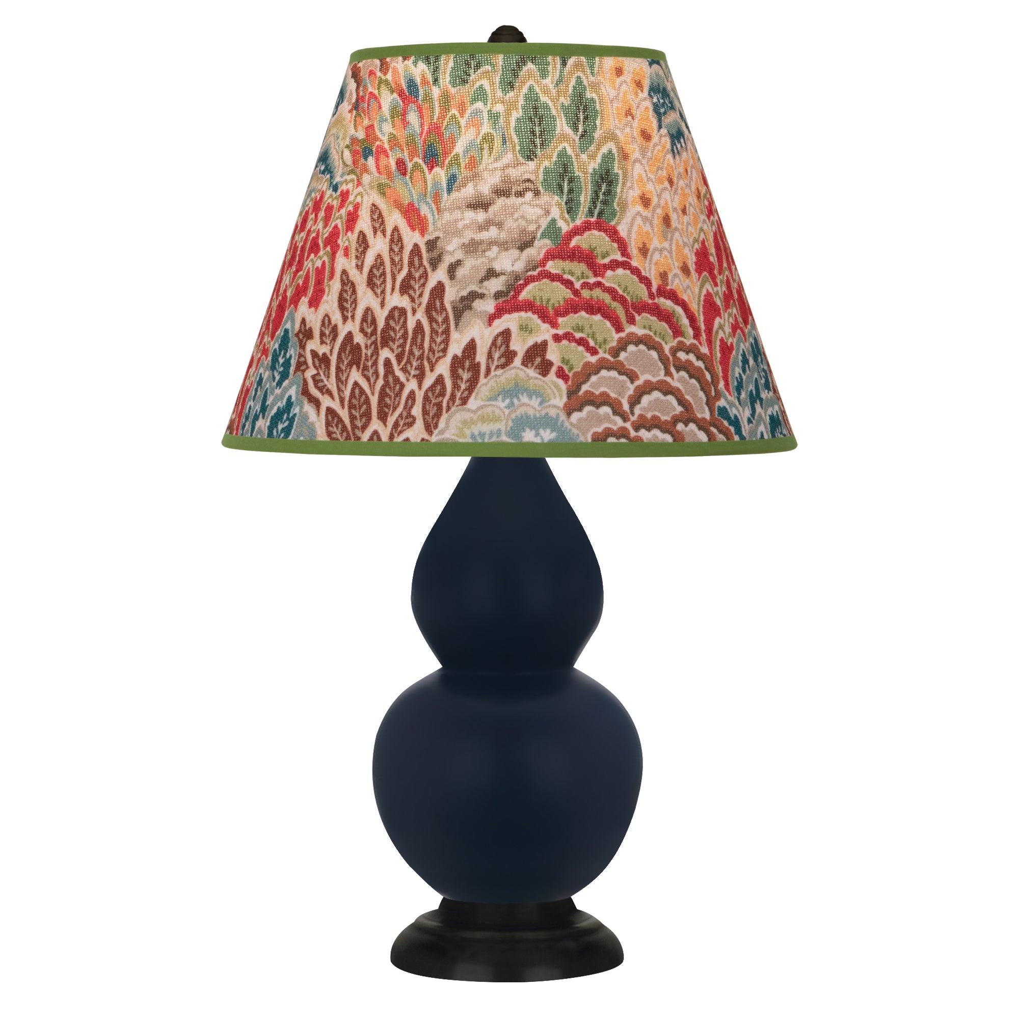 MMB57F | Matte Midnight Blue Double Gourd Table Lamp